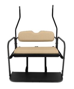 Gusto™ Club Car DS (2000.5 and UP) Golf Cart Flip Folding Rear Back Seat Kit - Buff 8 61NtTaF70bL