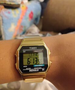 Timex Men's T78677 Classic Digital Gold-Tone Stainless Steel 35 61NvvAvuH6L