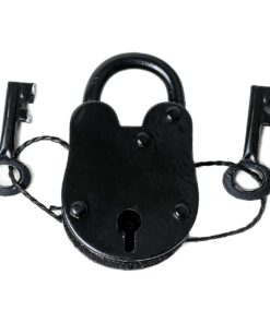 RII Iron Lock and Keys/Old Fashion Lock and Key/Antique Iron Lock with Key/Cast Iron Lock - Old Trunk Lock (3 Inches) 3 Inch 11 61NwZKiJN0L