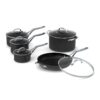 THE ROCK by Starfrit 10-Piece Cookware Set with Stainless Steel Handles, Black 34 61NwfOZQkHL