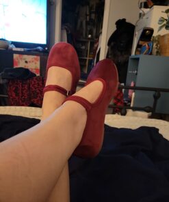 Shoes 18 Womens Cotton China Doll Mary Jane Shoes Ballerina Ballet Flats Shoes 7 118 Burgundy Micro 6 61NwgxbOGgL