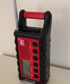 Midland - ER310, Emergency Crank Weather AM/FM Radio - Multiple Power Sources, SOS Emergency Flashlight, Ultrasonic Dog Whistle, & NOAA Weather Scan + Alert (Red/Black) 38 61Nyb7OjYJL 1