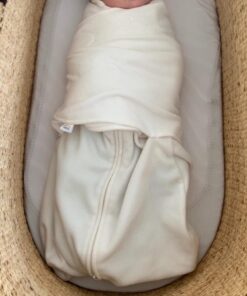 HALO Micro Fleece Sleepsack Swaddle, 3-Way Adjustable Wearable Blanket, TOG 3.0, Cream, Small, 3-6 Months Small (Pack of 1) 25 61Nz XCwb4L