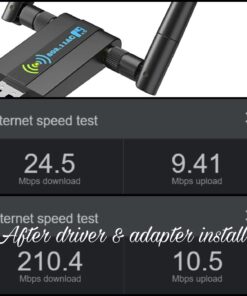 Wireless USB WiFi Adapter for PC: CXFTEOXK 1300Mbps WiFi USB, 802.11AC WiFi Adapter for Desktop PC, Dual Band WiFi Dongle Wireless Adapter for Windows11/10/8/7/Vista/XP, USB Computer Network Adapters 32 61Nz7xyTtZL