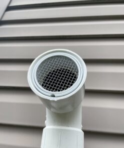 Raven R1509 3 inch PVC Termination Vent with Stainless Steel Screen and Drain Slot, White 36 61NzH5 8k9L