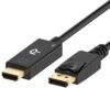 Rankie DisplayPort (DP) to HDMI Cable, 4K Resolution Ready, 6 Feet Black 63 61O Udt4HKL