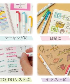 ZEBRA MILD LINER, Double Sided Highlighter, 5 Set (WKT7-5C) 1 39 61O drN6 vL