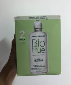 Biotrue Contact Lens Solution, Multi-Purpose Solution for Soft Contact Lenses, Lens Case Included, 10 FL OZ (Pack of 2) 10 Ounce (2 Pack) 35 61O0FAharML