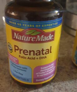 Nature Made Prenatal with Folic Acid + DHA, Prenatal Vitamin and Mineral Supplement for Daily Nutritional Support, 110 Softgels, 110 Day Supply 110 Count 31 61O0eVw CQL