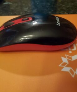 LeadsaiL Wireless Computer Mouse, 2.4G Portable Slim USB Mouse, Silent Click Cordless Mouse 3 Adjustable Levels, 4 Buttons Laptop Mouse for Windows Mac PC Notebook AA Battery-Red 37 61O0sbhygKL