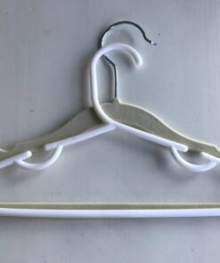 Amazon Basics Kids Velvet, Non-Slip Clothes Hangers, Pack of 30, Baby Size 11.6, Beige 11.6 inches 30-Pack 47 61O0zgeZw3L