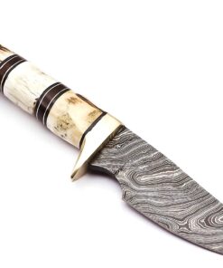 Skokie Knives Custom Hand Made Damascus Steel Hunting Knife Handle Stag Antler 8 61O1HA0D62L