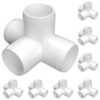 FORMUFIT 3/4" 4-Way PVC Tee Furniture Grade Fitting in White, 1.050" Actual ID, (Pack of 8), Made in USA, UV-Resistant, Impact-Proof, Quickly Construct Tiered Structures with PVC Pipe - F0344WT-WH-8 17 61O1YwzaUpL