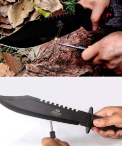 Mossy Oak Survival Hunting Knife with Sheath, 15-inch Fixed Blade Tactical Bowie Knife with Sharpener & Fire Starter for Camping, Outdoor, Bushcraft 18 61O1gWZ38DL
