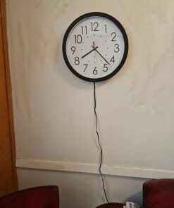 THE CHICAGO LIGHTHOUSE Electric Clock with White Dial, 14-1/2-Inch, Black Frame (67801103) 13 61O3vMLxbNL