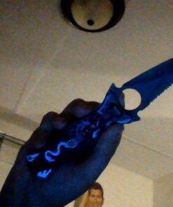 TAC Force TF-707 Series Assisted Opening Folding Knife, Black Half-Serrated Blade, Dragon Handle, 4-1/2-Inch Closed Blue 41 61O41sD GhL