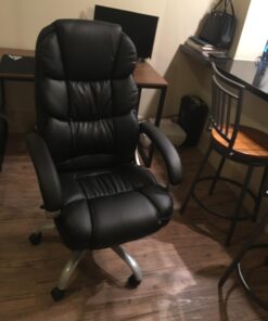 BestOffice Office Chair Cheap Desk Chair Ergonomic Computer Chair with Lumbar Support Arms Headrest PU Leather Modern Rolling Swivel Executive Chair for Back Pain Women Men Adults,Black Black 59 61O4MEU5cyL