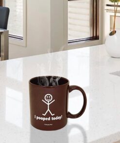 Funny Guy Mugs I Pooped Today Ceramic Coffee Mug - 11oz - Ideal Funny Coffee Mug for Women and Men - Hilarious Novelty Coffee Cup with Witty Sayings 8 61O4kg1ItL