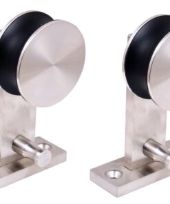 TMS 5FT European Modern Satin Stainless Steel Sliding Barn Wood Door Closet Hardware 5 FT (60") 23 61O5 gA2cWL