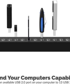 Alternative view of SABRENT 13 Port High Speed USB 2.0 Hub with Power Adapter and 2 Control Switches (HB-U14P) 13-PORT