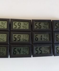 Pgzsy 12 Pack Mini Small Digital Electronic Temperature Humidity Meters Gauge Indoor Thermometer Hygrometer LCD Display Fahrenheit (℉) for Humidors, Greenhouse, Garden, Cellar3 29 61O5CZo CpL