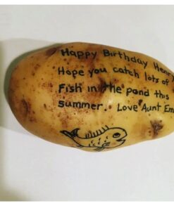 Unique and Hilarious Gag Gift: Send a Message on a Real Potato with Hand-Written Drawings and Pictures - Customize Personalize Anything on It, Quirky, Unique, Memorable, Handmade In The USA 11 61O5viTwwFL