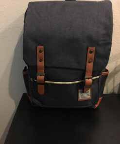 Unisex Professional Slim Business Laptop Backpack, Feskin Fashion Casual Durable Travel Rucksack Daypack (Waterproof Dustproof) with Tear Resistant Design for Macbook, Tablet - Dark Grey 27 61O68ghq9DL