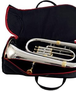 NauticalMart Bb Euphonium Nickel + Brass 3 Valve 6 61O6PxyCclL