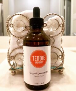Teddie Organics Golden Jojoba Oil 100% Pure Organic Cold Pressed and Unrefined 4oz - Natural Moisturizer for Face Hair and Sensitive Skin, Carrier Oil for Essential Oils 4 Fl Oz (Pack of 1) 51 61O6gE5WimL
