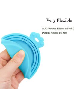Alternative view of PetBonus Silicone Pet Can Lids, Dog Cat Food Can Cover, Universal Size Can Tops, 1 fit 3 Standard Size Food Cans, BPA Free Dishwasher Safe Blue + Blue