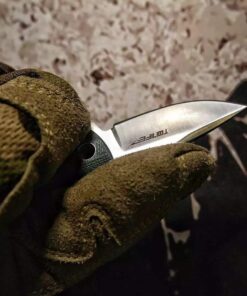 TONIFE Fixed Blade Neck Knife Full Tang 4-5/8 Inch Overall with Kydex Sheath and Ball Chain (Army Green) Army Green 17 61O9NbNm5DL