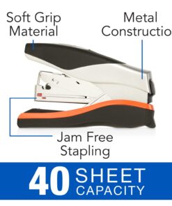Alternative view of Swingline Stapler, 40 Sheet Capacity, Optima 40, Jam Free, Reduced Effort, Compact, Soft Grip, Metal, Orange, Silver and Black (87842) Pack of 1 Compact Size