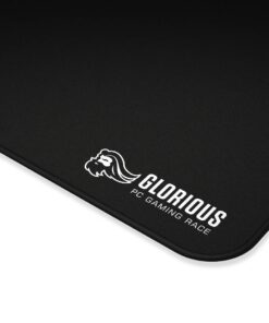 Glorious Large Gaming Mouse Mat/Pad - Stitched Edges, Black Cloth Mousepad | 11x13 (G-L) 16 61OAADs 5L 1