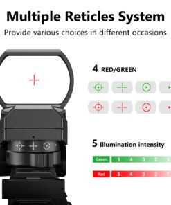 Alternative view of CVLIFE 1X22X33 Red Green Dot Gun Sight Scope Reflex Sight with 20mm Rail Black
