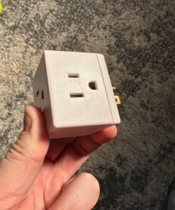 GE 3-Outlet Extender, Grounded Wall Tap, Adapter Spaced, 3-Prong, Multiple Plug, Power Splitter, Cruise Essentials, Use for Home Office School Dorm, UL Listed, White, 58368 1 Pack 3 Outlet | 3-Prong Cube 43 61OBh4TFFML