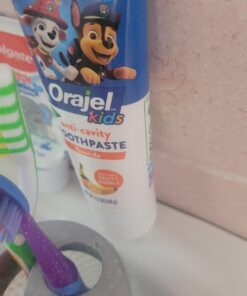 Orajel Kids Paw Patrol Anti-Cavity Fluoride Toothpaste, Natural Fruity Bubble Flavor, 4.2oz Tube 4.2 Ounce (Pack of 1) 35 61OBrfiHxAL