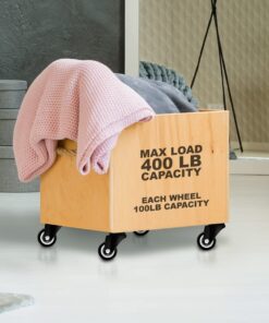 Swivel Caster Wheels Rubber Base with Top Plate & Bearing Heavy Duty with Pack of 4 Black by Online Best Service (1.5" NO Brake) 1.5 Inch No Brake 11 61OBx48NlvS