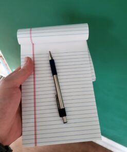 Amazon Basics Narrow Ruled Lined Writing Note Pad, 5 inch x 8 inch, White, 12 Count (12 Pack of 50 pages) 5-Inch by 8-Inch 45 61OCQ xIqLL