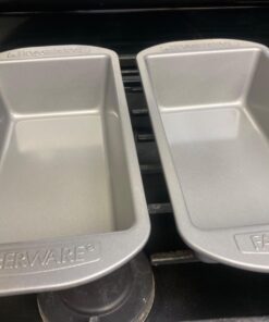 Farberware Bakeware Meatloaf/Nonstick Baking Loaf Pan Set, Two 9-Inch x 5-Inch, Gray Two 9-Inch x 5-Inch Loaf Pans 41 61ODc1tAztL