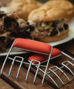 Alternative view of Charcoal Companion Stainless Steel Meat Claws CC1130 Heat-Resistant BPA-Free Durable Stainless St, Red