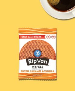 Rip Van WAFELS Dutch Caramel & Vanilla Stroopwafels, Healthy Non GMO, Low Calorie / Sugar Office Snacks, Keto Friendly, (3g), 12 Count (Packaging May Vary) 1.16 Ounce (Pack of 12) 29 61OEhus8rkL 1