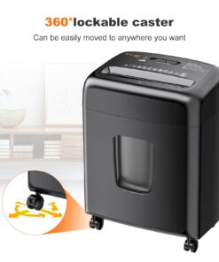 Bonsaii 8 Sheet High Security Micro Cut Paper Shredder with 4 Gallon Pullout Basket, Credit Cards/Mail/Staples/Clips Shredder for Home Office Use (C206-G) 8 Sheet-5 Mins 12 61OF7yNbUAL