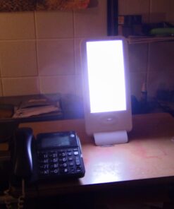 Verilux® HappyLight® Full-Size - UV-Free Therapy Lamp, Bright White Light with 10,000 Lux, Adjustable Brightness, 2 Interchangeable Lenses, Detachable Stand, and Wall Mountable 38 61OJLxTwcOL