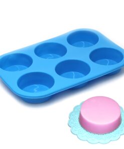 X-Haibei Round Circle Soap Silicone Mold Chocolate Jelly Muffin Cupcake Baking Mould, Basic Soap Making, Dia. 2.75inch,3oz per cell 19 61OK6NIPqqL
