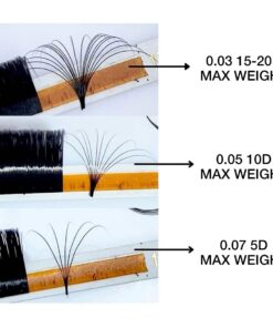 LASHVIEW Russian Volume Lashes 0.03mm Thickness C Curl 8-15mm Mix Tray Faux Individual Eyelash Extension Soft Semi-Permanent Lashes Pure Korean(Professional Salon Use) 0.03-C(8-15mm) 18 61OL0aj3dsL