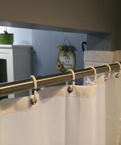 iDesign Forma Metal Tension, Adjustable Customizable Curtain Rod for Bathtub, Shower Stall, Closet, Doorway, 26-42", Brushed Stainless Steel 26-42" Set of 1 46 61ONLzYvPgL