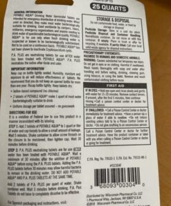 Potable Aqua Water Purification Tablets with PA Plus, Portable and Effective Solution for Camping, Hiking, Emergencies, Natural Disasters and International Travel, Two 50ct Bottles 50.0 34 61OPhe6kJL