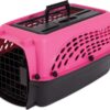 Petmate Two Door Pet Kennel for Pets up to 15 Pounds, Pink/Black, 19" Long, Made in USA Two-door 19.0"L x 13.0"W x 10.0"H 60 61OSdwmrZzL