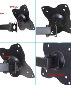 Alternative view of VideoSecu ML12B TV Wall Mount Articulating Arm Monitor Bracket for Most 19"-32", Some up to 47" LCD LED Plasma Flat Panel Screen TV with VESA 100/75mm M79