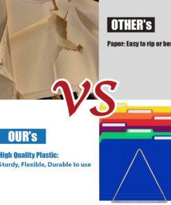 36 Pack Plastic File Folders Colored with Sticky Labels, Sooez Heavy Duty Letter Size Colored File Folders with Erasable 1/3-Cut Tab, Stronger Than Manila File Folder, Perfect for File Organization 36 10 61OVjmWZNSL